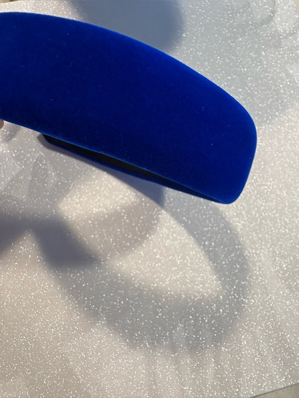 Cobalt Blue Velvet Padded Headband - Women Accessories
